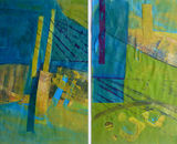 Crossing Over Bridge (Diptych) (QE2 Bridge)