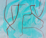 Seated Figure Abstract (Ink)