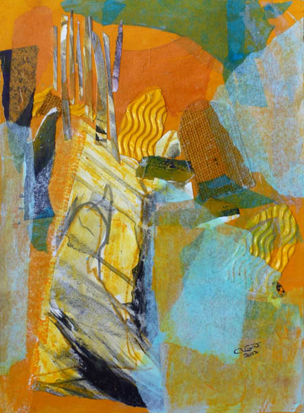 Sunlit Churchyard (Collage)