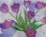 Tulips on Leaves