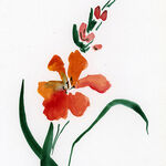 WATERCOLOR FLOWERS art print v004