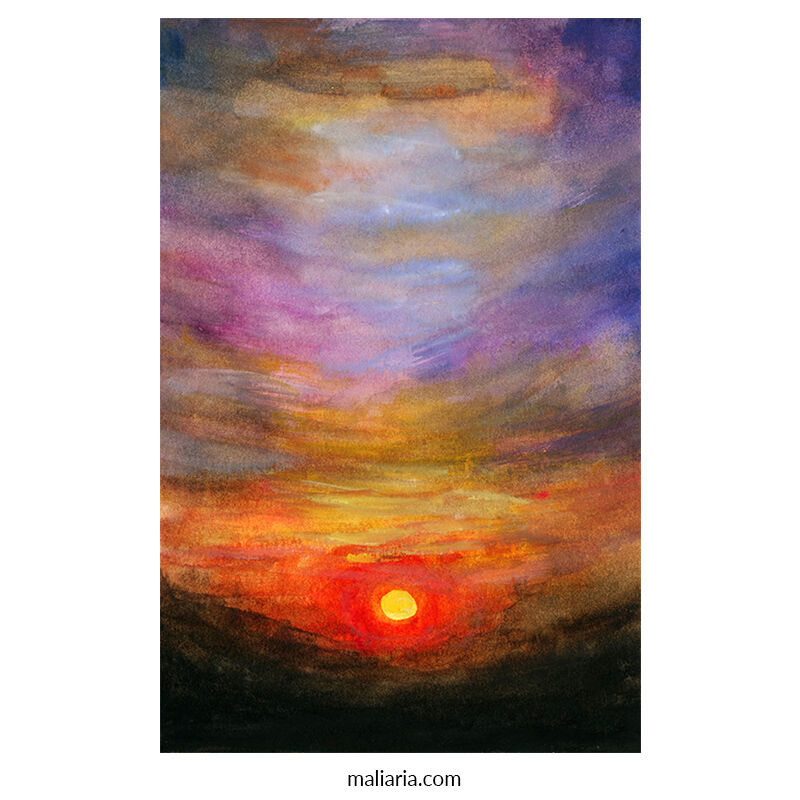 Sunset watercolor