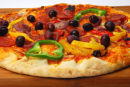 Pizza uncut