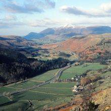 1980 Thirlmere showing the road to Keswick