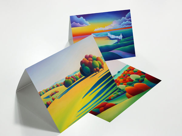 Pack of Ten mixed Straight edge greeting cards
