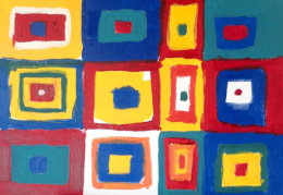 Student abstract created during a colour theory session.