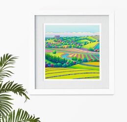 "From Mill Hill towards Lancing Chapel" Stripy Downs Series number 3