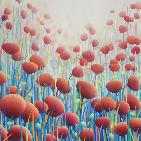 "Sunlight and Poppies" Greeting Card or mini print