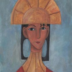 Disney Kuzco in the style of Modigliani