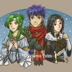 Roasting chestnuts on an open Fire Emblem