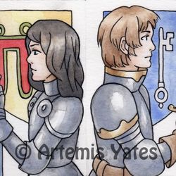 Sir Bedivere and Sir Kay ACEOs
