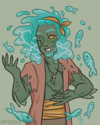 Tenzac Demonstrating Water Magic