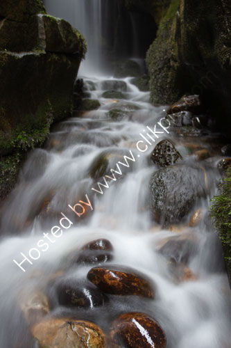 Waterfall, Rocks Singing Sands, Eigg.