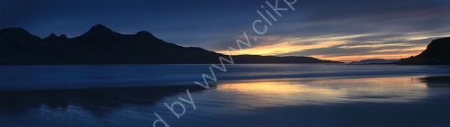 Dusk over Rum from,Isle of Eigg
