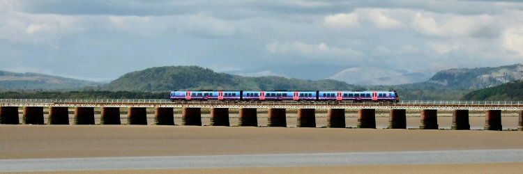 arnside railway viaduct over the kent estuary