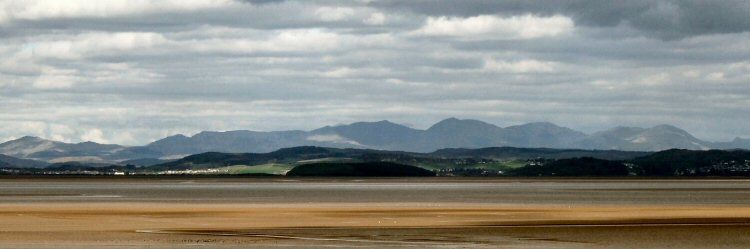 across morecambe bay at low tide
