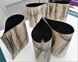 Walking Free II, Shaped etchings held with small magnets