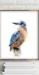 Kingfisher art print for wall decor