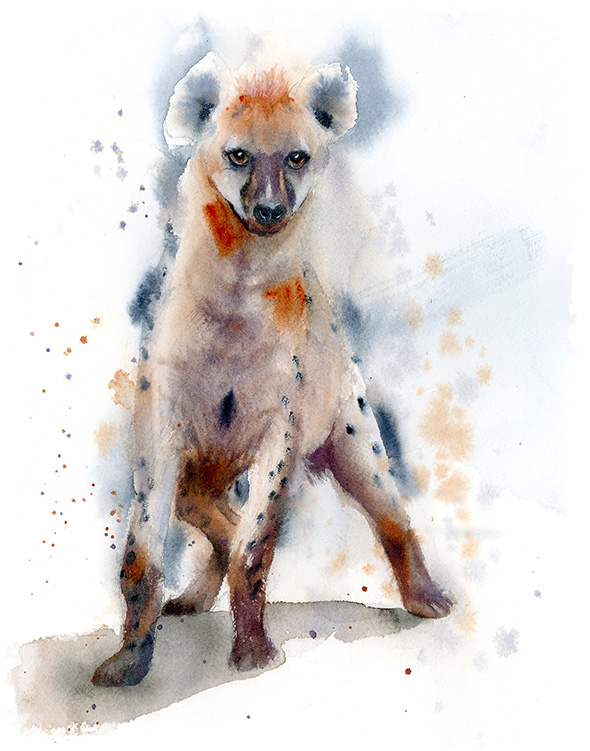Hyena-painting-watercolor-wall-art-decor-by-PaintisPassion