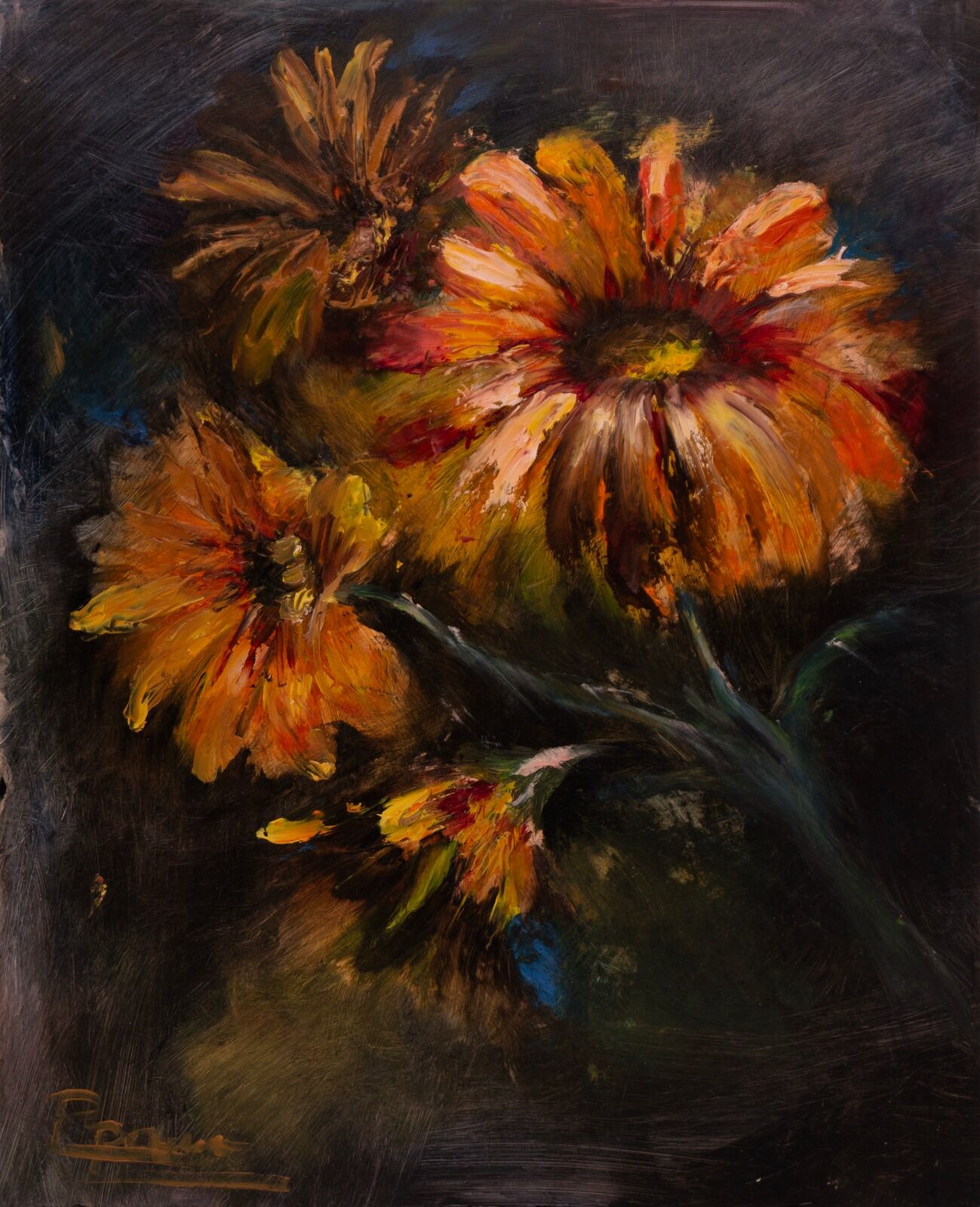 Embers Of Bloom - Original Oil Painting 1538