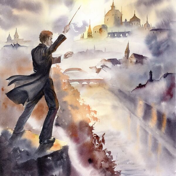 Crescendo (Fog Symphony) - Original Watercolor Painting. 2026, size 14 × 20 inches, price 500$ (Fog Symphony) - Original Watercolor Painting, 1527