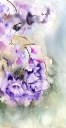 Jacaranda flowers - Original Watercolor Painting by PaintisPassion Size: 9.5 x 12.5 in Jacaranda flowers - Original Watercolor Painting 880
