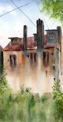 The old house (Split city in Croatia) - Original Watercolor Painting (Size: 12 x 15.5 inch) The old house (Split city in Croatia) Size: 12 x 15.5 inch 688