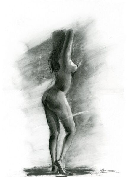 Woman - - Charcoal Original Art . SOLD