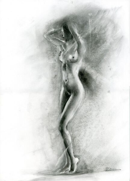 Woman - - Charcoal Original Art . SOLD