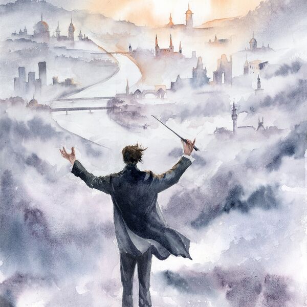 First Gesture (Fog Symphony) - Original Watercolor Painting, 1525