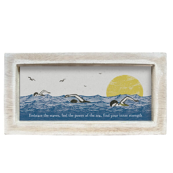 Embrace the waves, feel the power of the sea, find your inner strength.