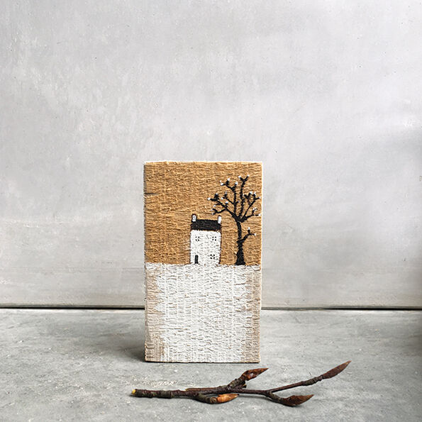 Thin House - painting on wood