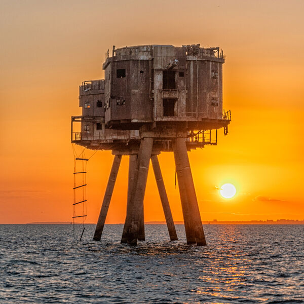 Sundown and the Red sands Towers [detail]