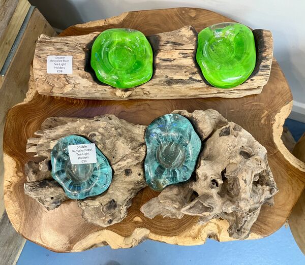 Rustic double TeaLight holders