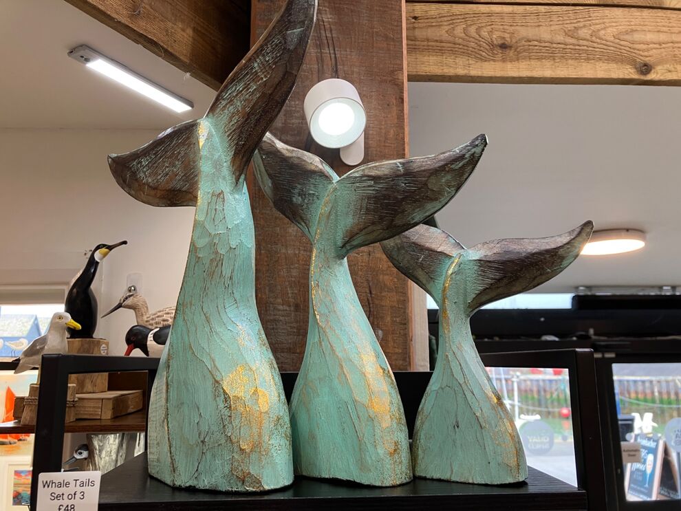 New Standing Whale Tails - set of 3