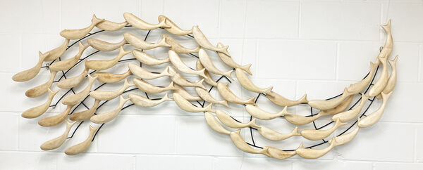 XXL Shoal of carved Fish - 2 metres