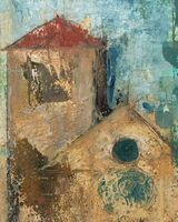 Assisi, mixed media,9 x 7cms