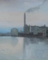 The Thames at Battersea (1990) - Oil on canvas - Framed 61 x 91 cms SOLD