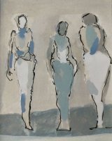 Figures in conversation 25 x 22 cms SOLD