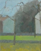 Early spring, France. Framed, 11 x 13ins, oil.