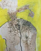 Figure - yellow, monoprint, 9 x 7cms