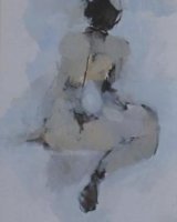 Figure II - Framed 27 x 22cm Mixed media