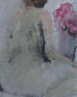 Figure VI - Framed 27 x 22cm Mixed media