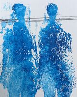 Horizon - mixed media, 9 x 7cms