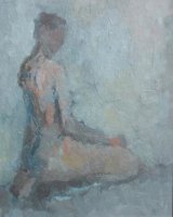 Seated figure II - Oil. 34 x 25 cms SOLD