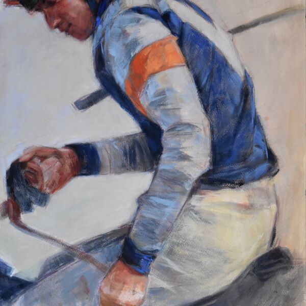 Orange and Blue Jockey SOLD