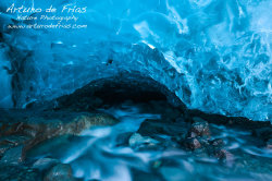 Inside a Glacier cave, under countless tons of ice...