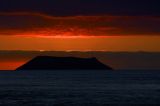 Volcano at sunset, Galapagos