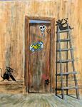 Banksy Style Door
