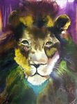 Lion - Acrylic Ink